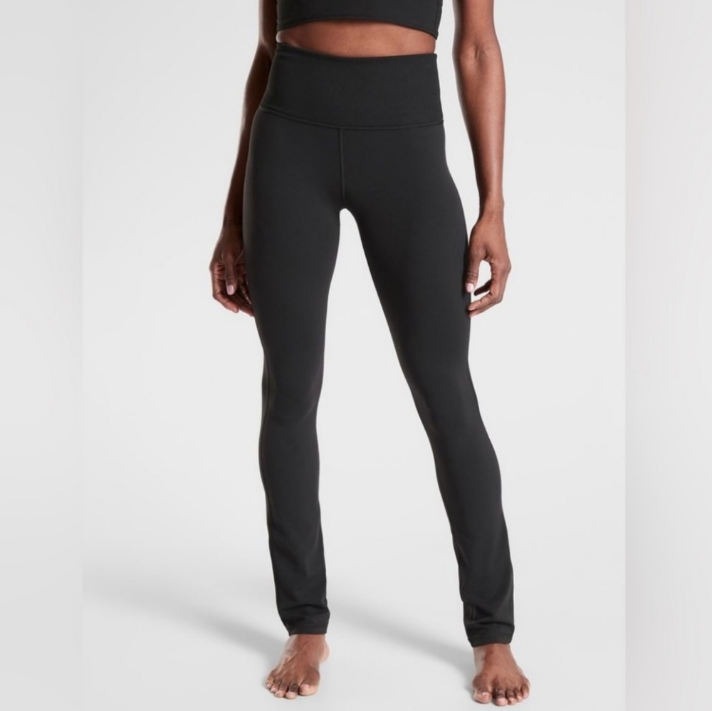 Athleta skinny legged pant ribbed large petite black